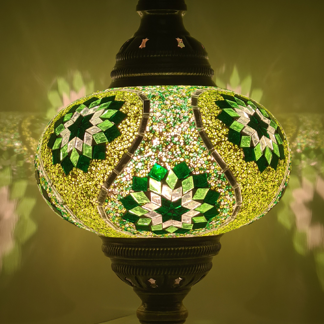 Table Mosaic Turkish Lamp - Large Glass