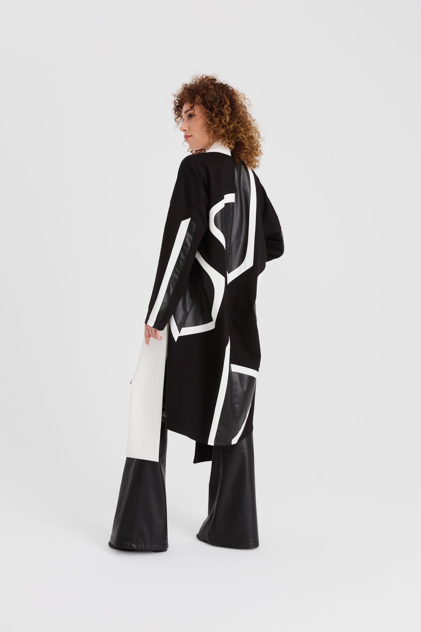 Designer Black & White Jacket Cardigan Design C-7