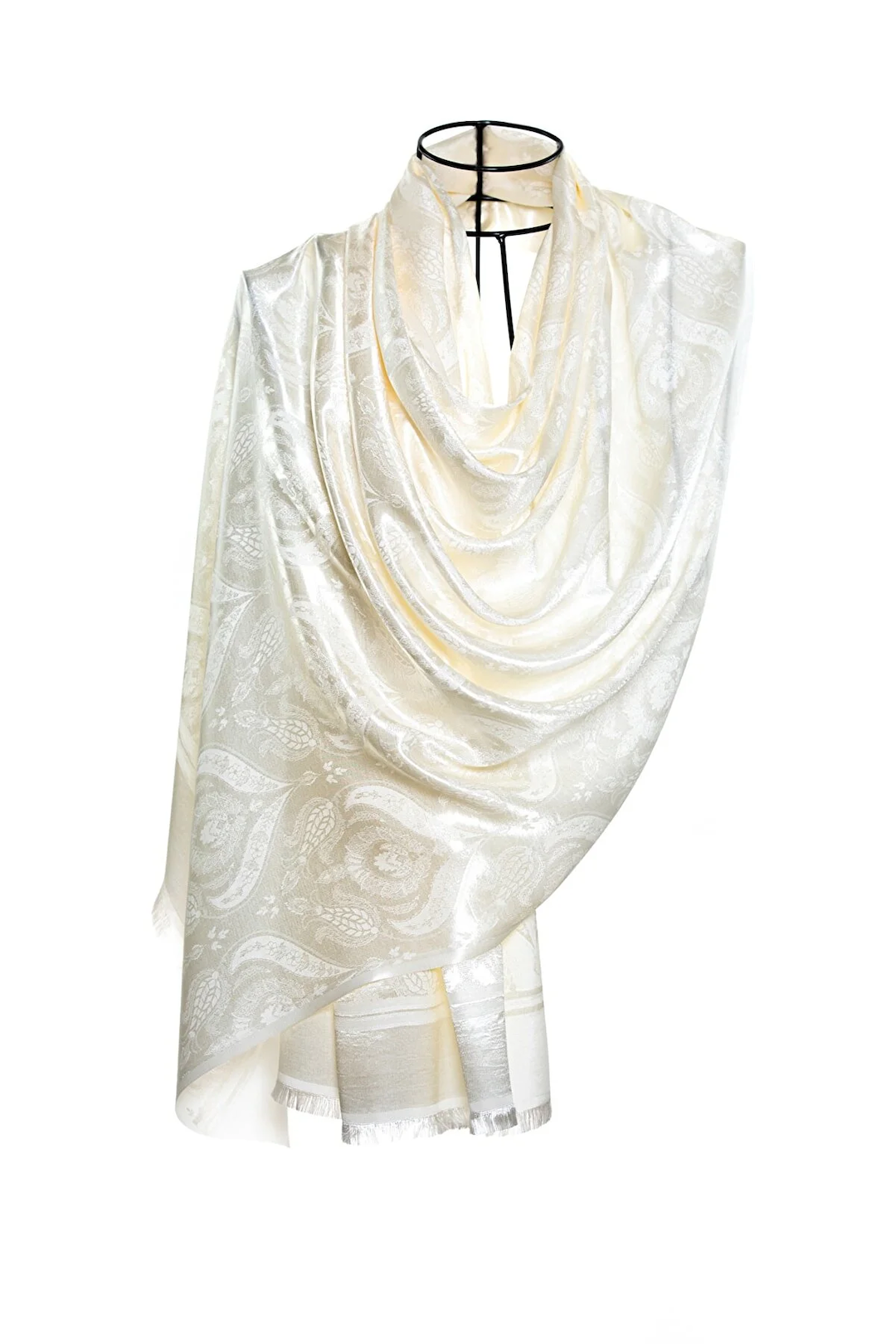 Modal Silk Scarves - Dual Tulip Ivory