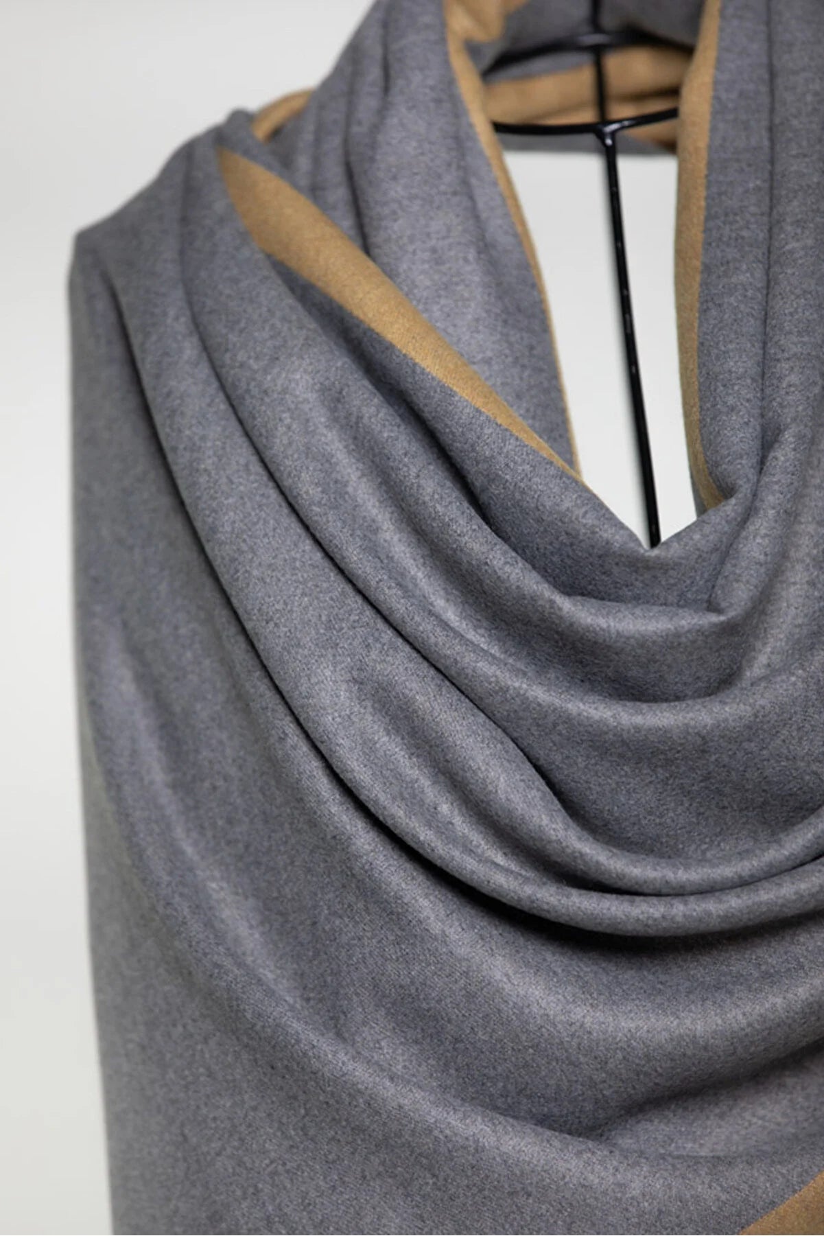 Simply Reversible Mo-shmere Rectangle Scarf - Cumin