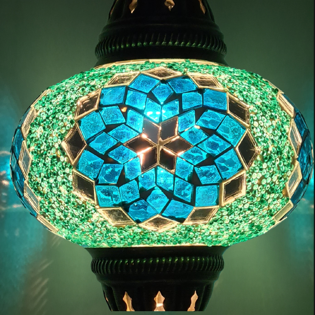 Wall Lamp Scone Base Mosaic Turkish Lamp - Medium Glass