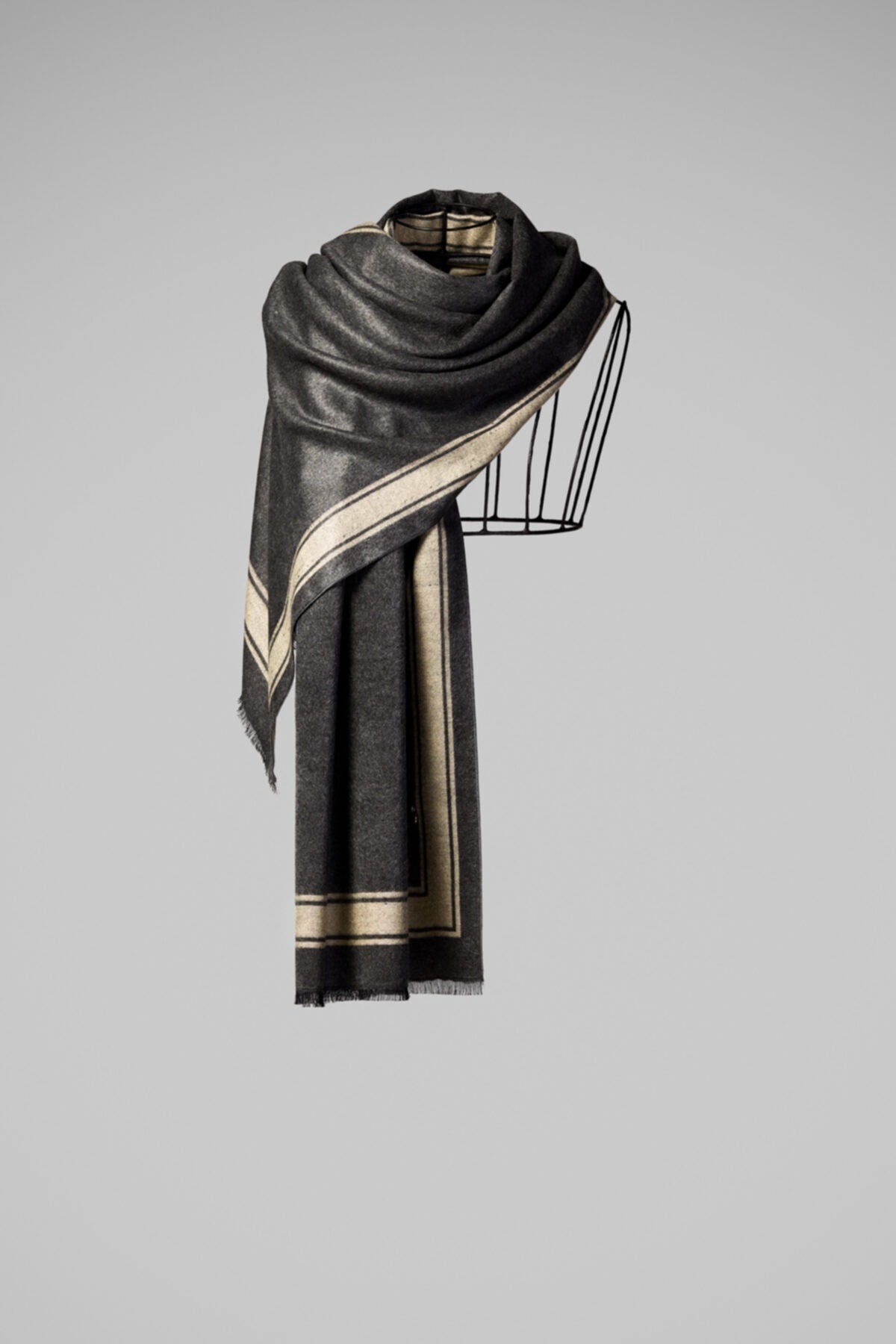 Simply Reversible Mo-shmere Rectangle Scarf - Sepia