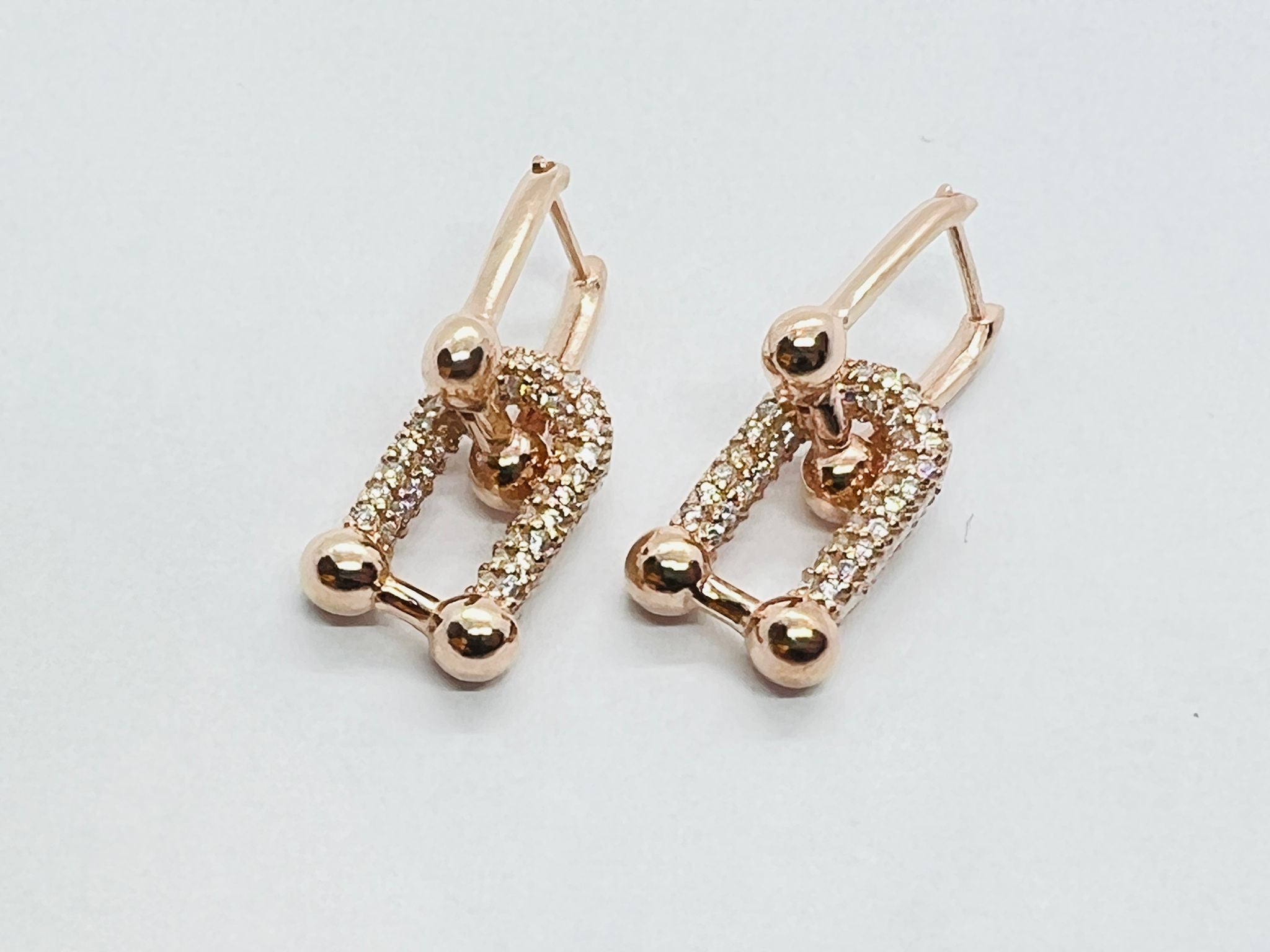 Earring Latch Rose Gold Hanging Solid SVE25