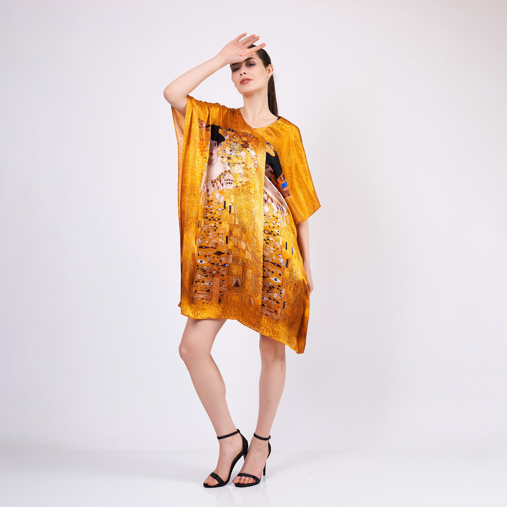 Short Kimono Pareo Mulberry Silk - Gustav Klimt Adele Bloch Bauer
