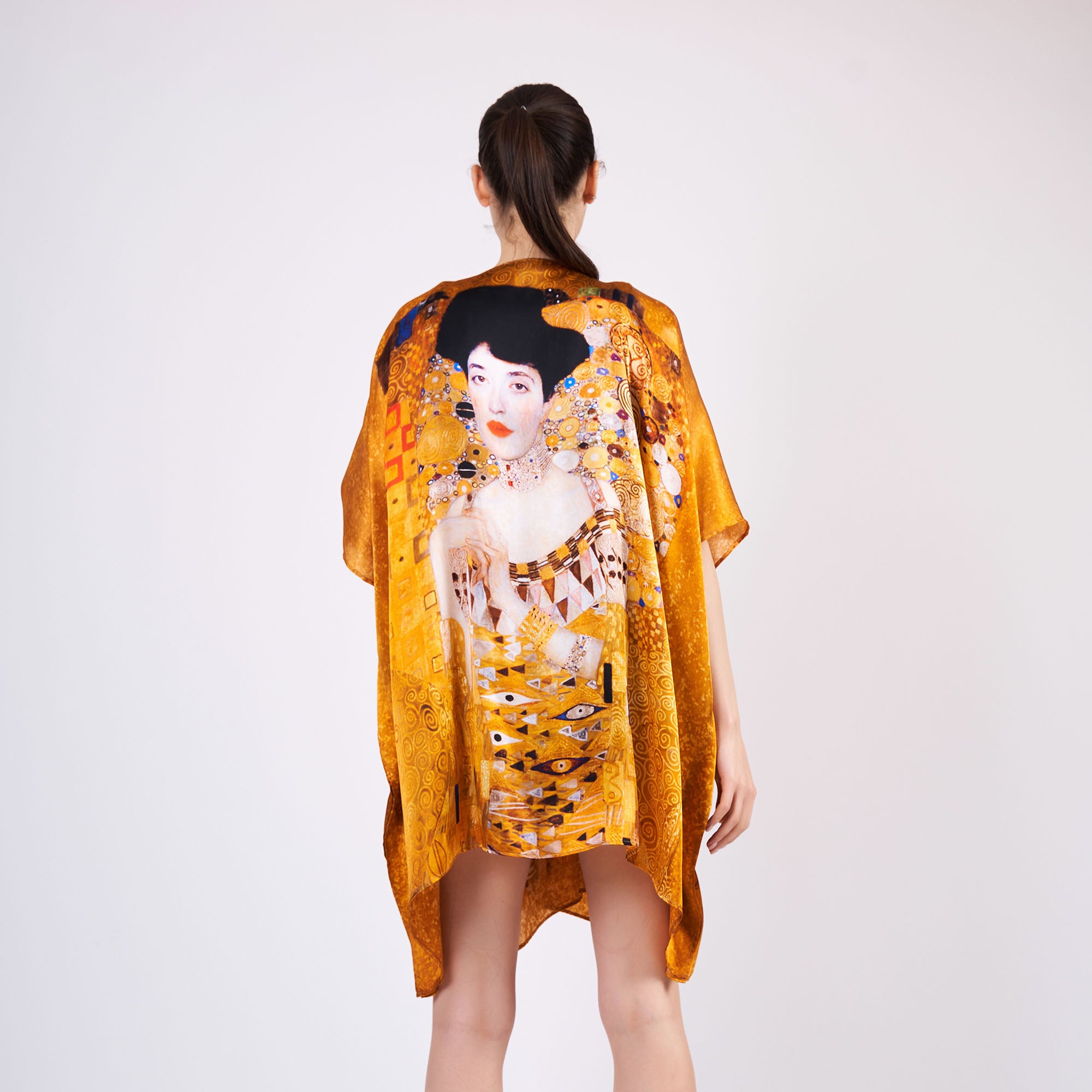 Short Kimono Pareo Mulberry Silk - Gustav Klimt Adele Bloch Bauer