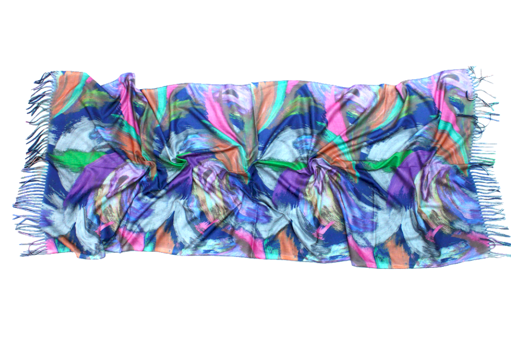 Abstract Colors Scarf - Mawlana Cashmere & Silk