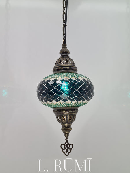 Medium Ceiling Lamp - Hanging Mosaic Turkish Lamp