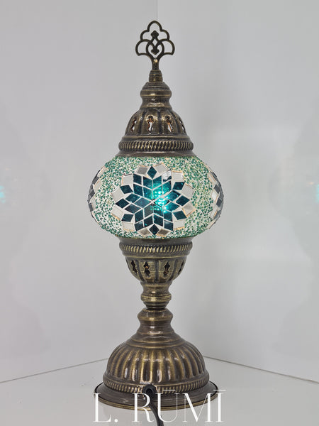 Small Mosaic Turkish Glass Table Top Lamp