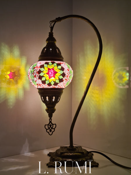 Small Mosaic Turkish Lamp - Swan Bend Small