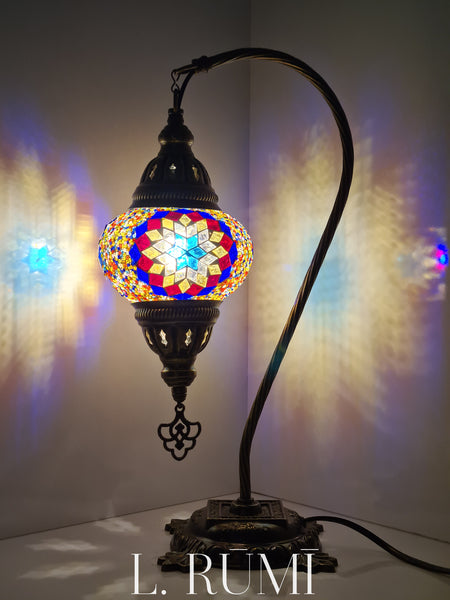 Small Mosaic Turkish Lamp - Swan Bend Small