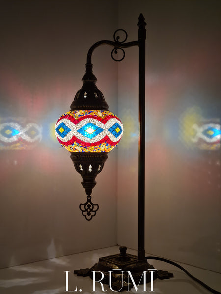 Small Post Lamp Mosaic Turkish Glass Lamp
