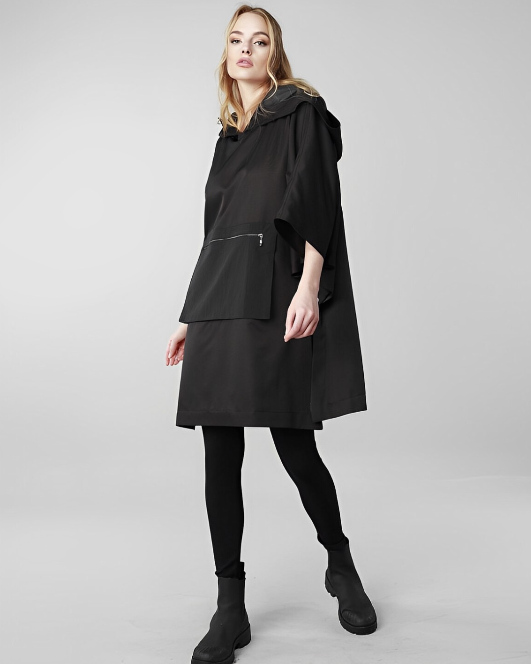 Fashion Forward Kangaroo Jacket Design 22809 - Black