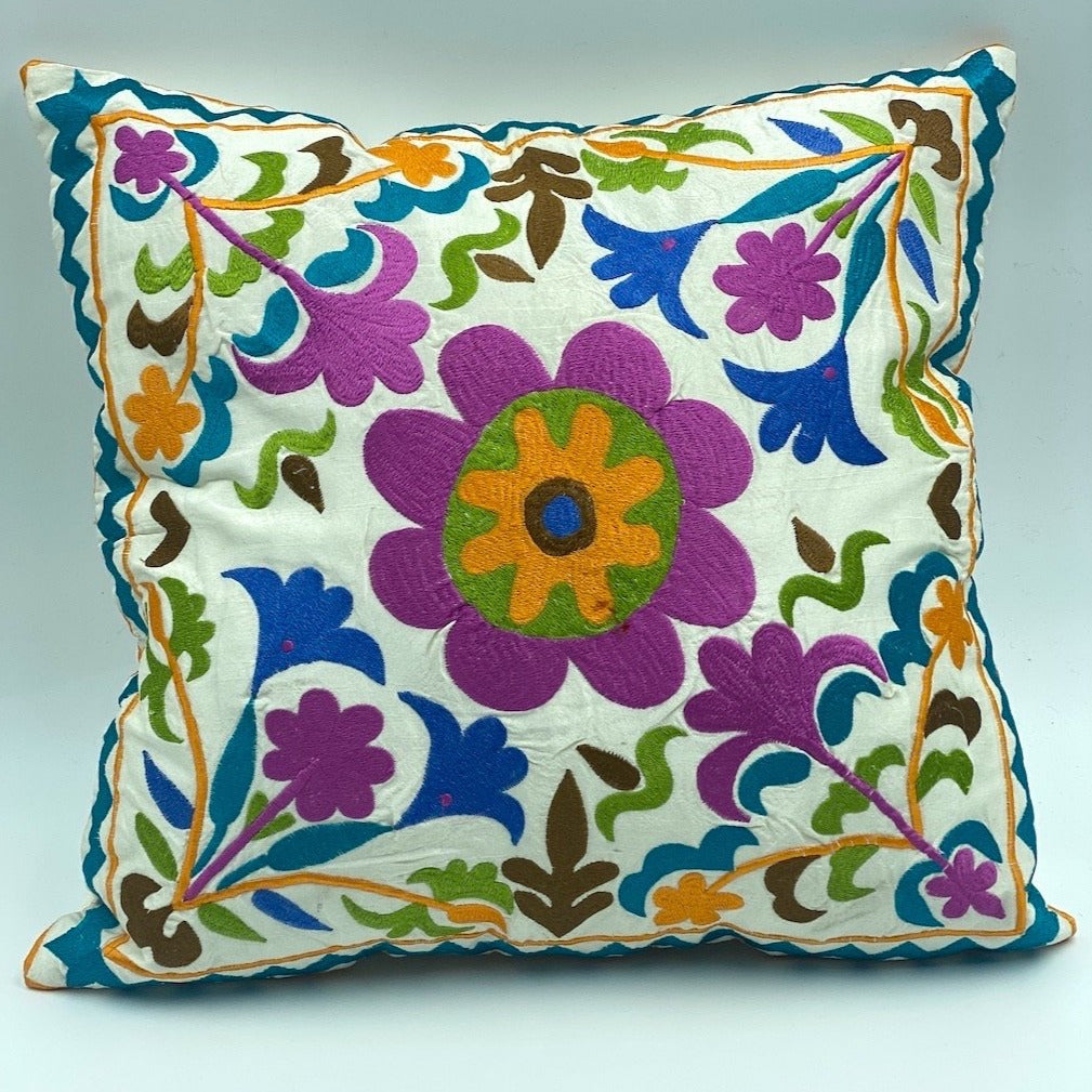 Reel Embroidery Cushion Pillow Cover Viscose