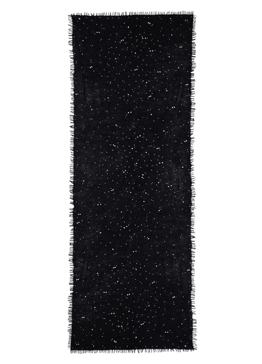Sparge Cashmere Knit Shawl With Pearls & Swarovski - Black