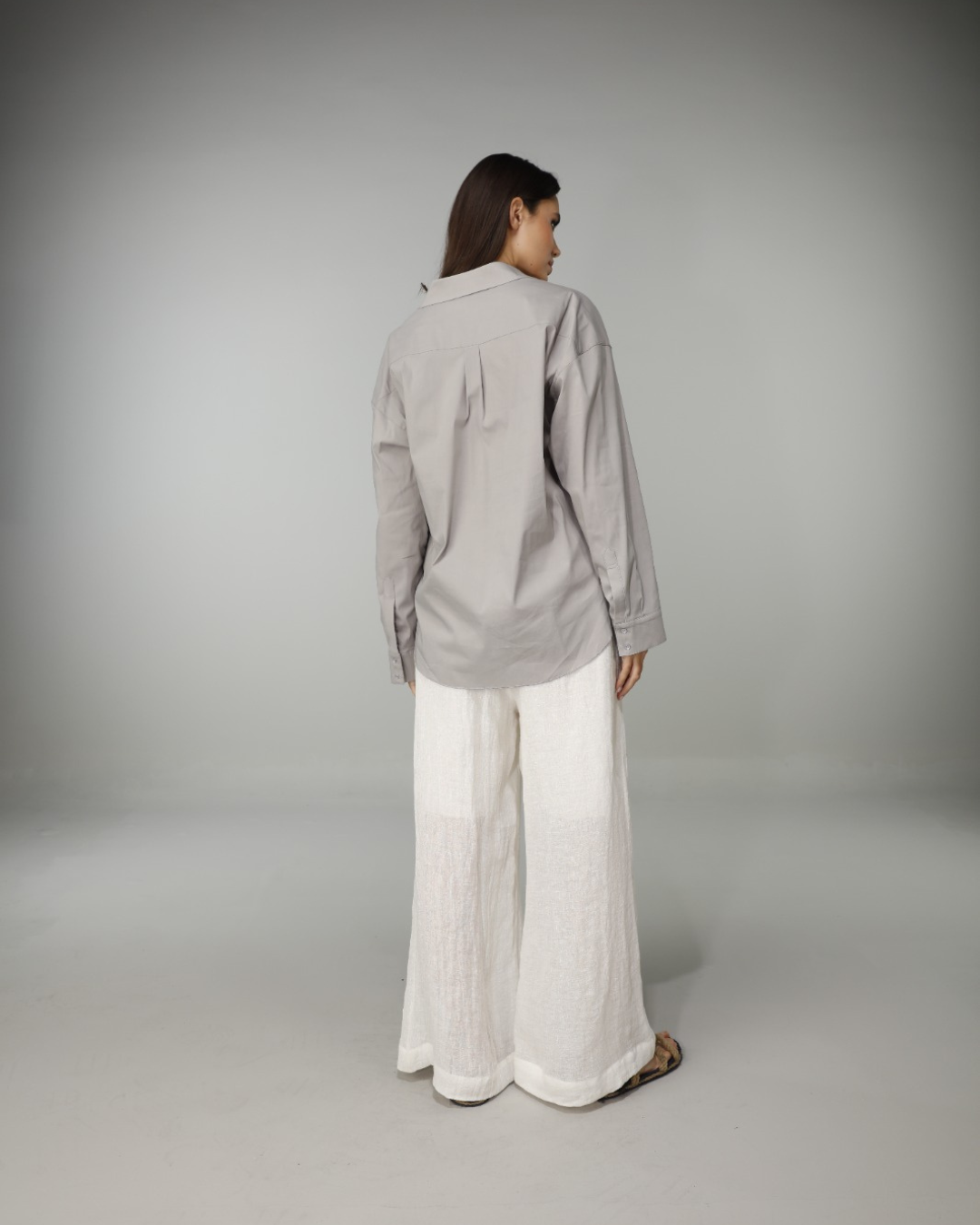 Fashion Forward Poplin Shirt 35117G Light Gray