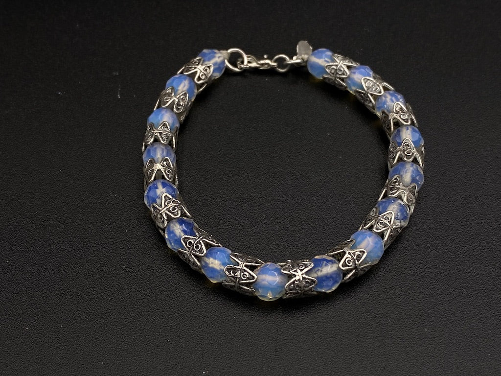 Handmade Aleppo Antique Bracelets - Assorted Medium Silver & Stones Bracelets