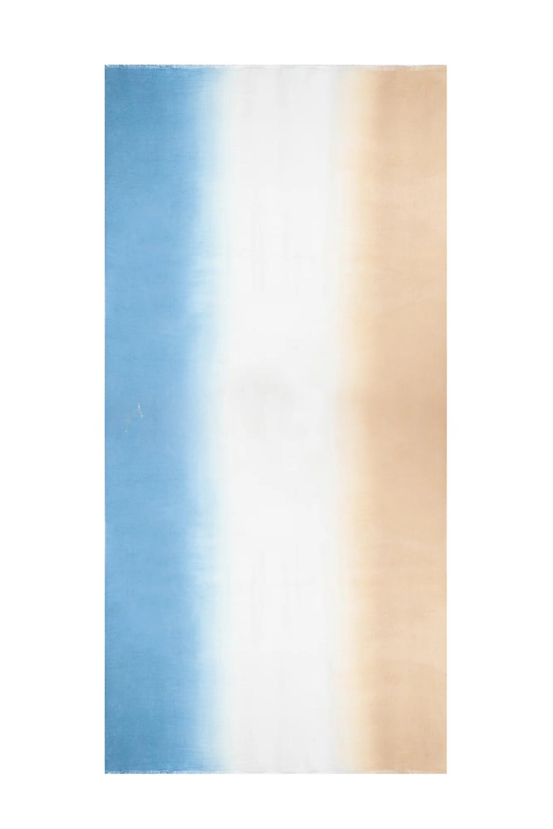 Ombre Three Colors Printed Mo-shmere Shawls - Sky Cream Latte