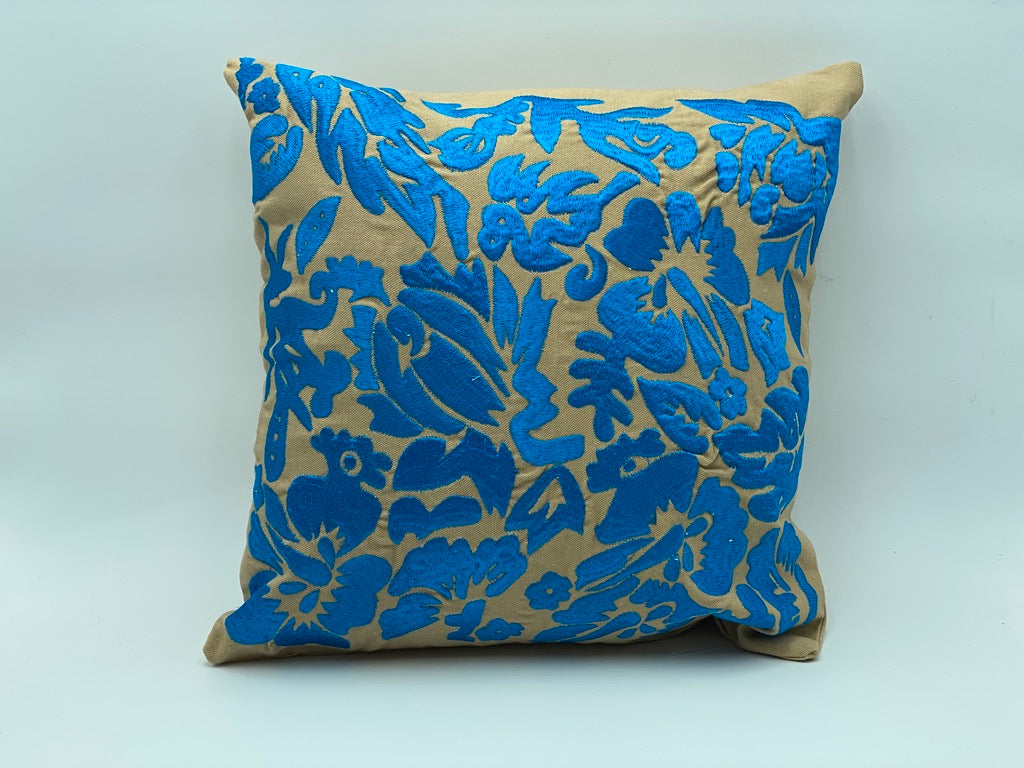 Cotton Pillow Covers Plant Designs - Reel Embroidery 40 CM x 40 CM | 16" X 16 "