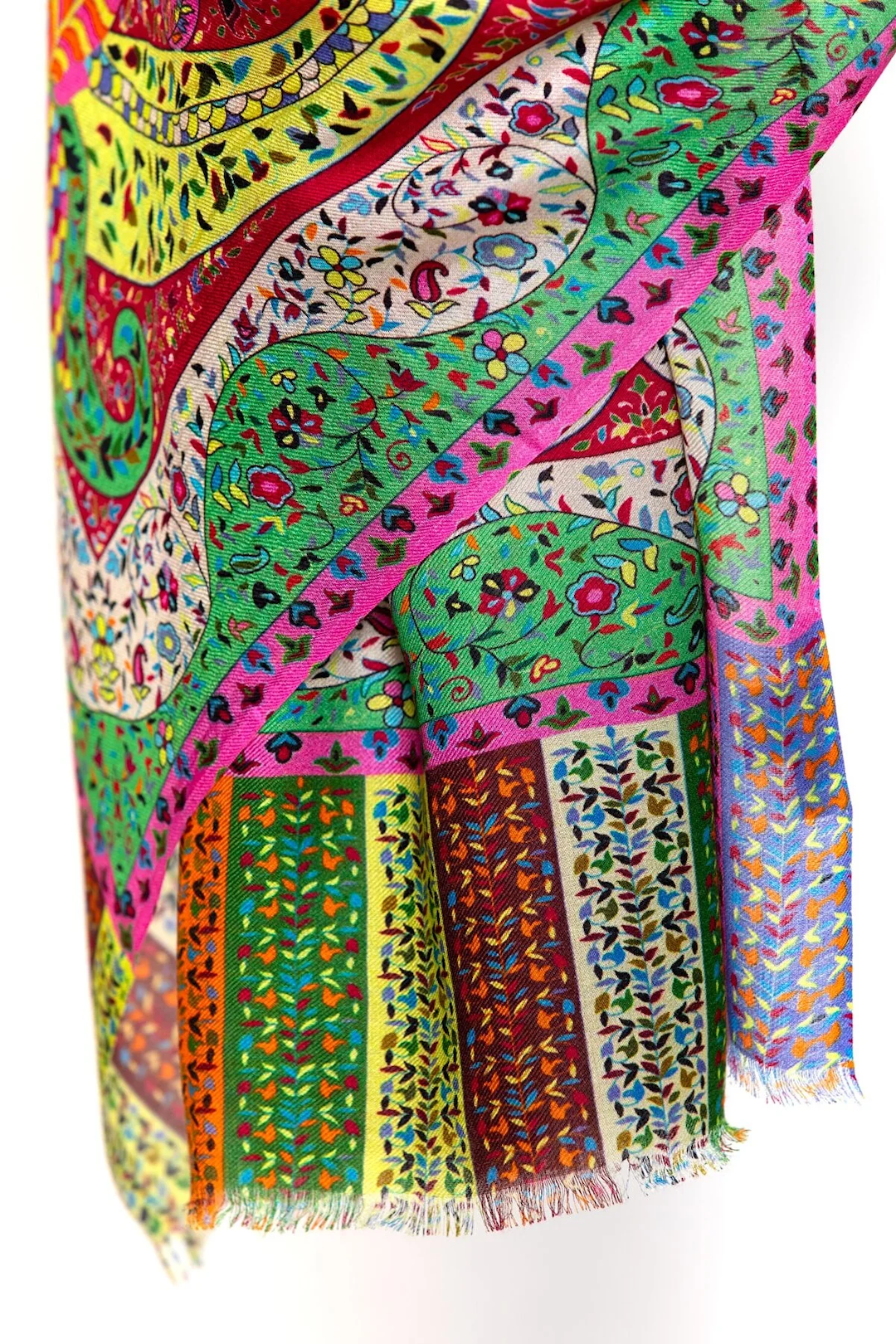 Micro Modal Cashmere Printed Embroidery Shawl Mo-Shmere - Funky Paisley