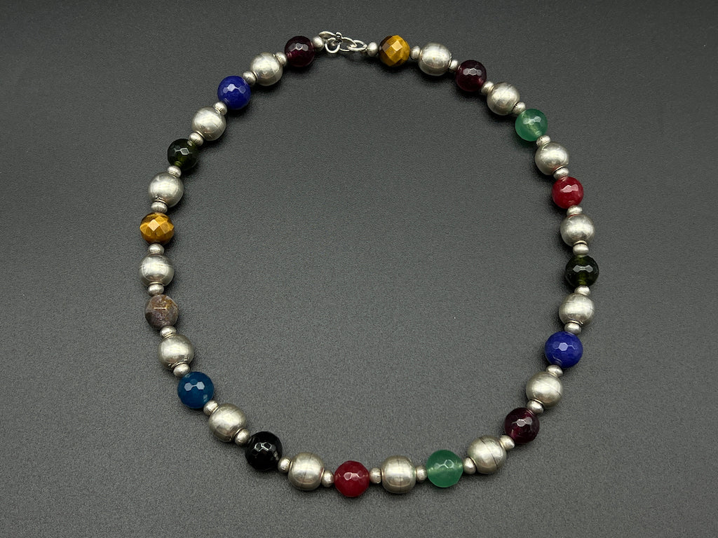 Handmade Vintage Necklace - Rainbow Beads Vintage