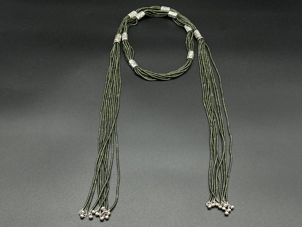 Handmade Vintage Necklace - Jade Necklace Tie