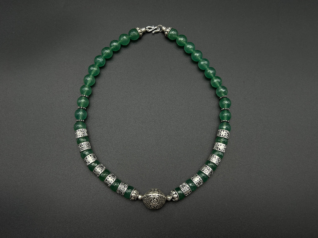 Handmade Vintage Necklace - Aventurine Byzantine Fruit