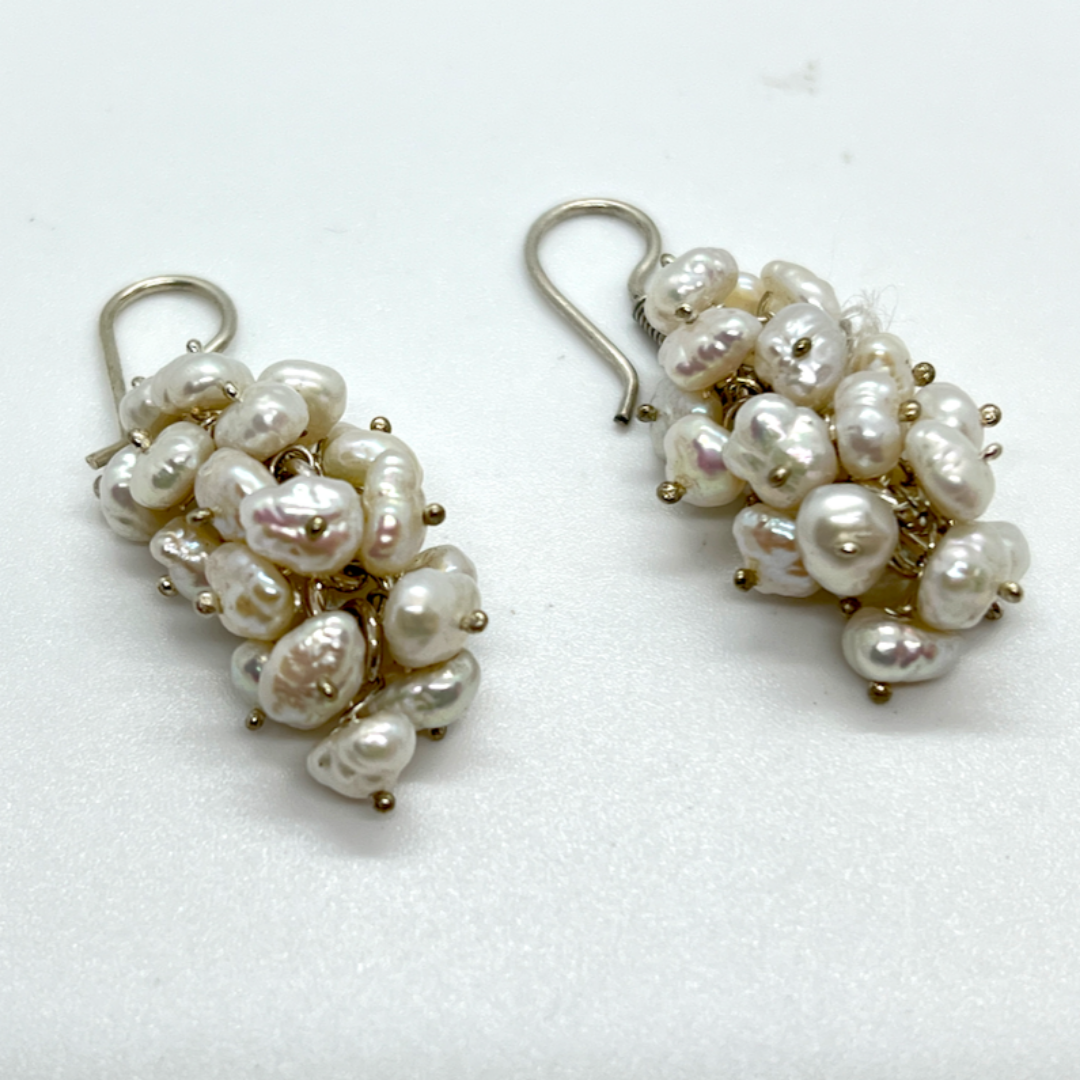 Handmade Aleppo Vintage Earring - Gathered Pearls