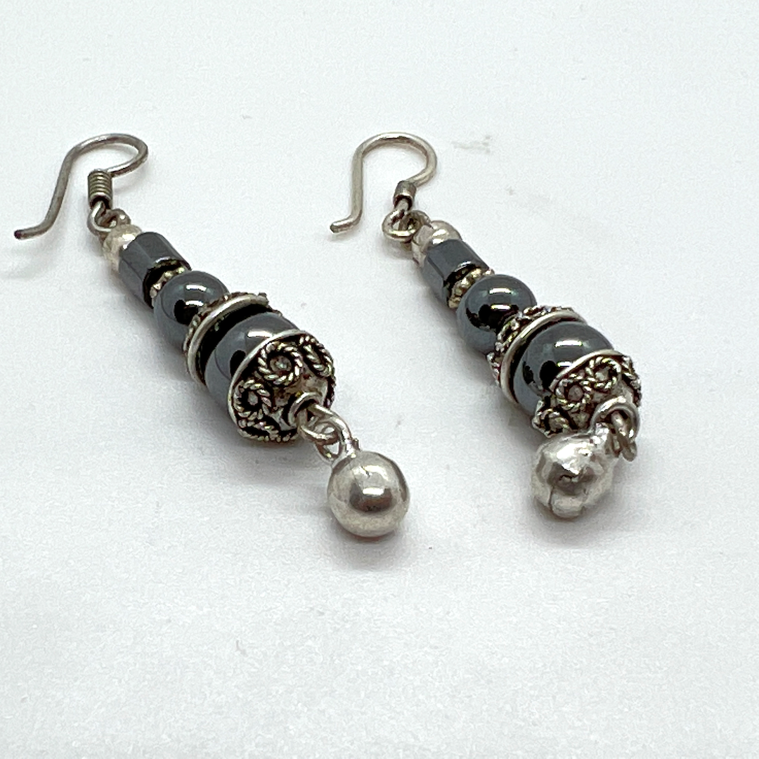 Handmade Aleppo Vintage Earring - Marcasite Layered Dangle