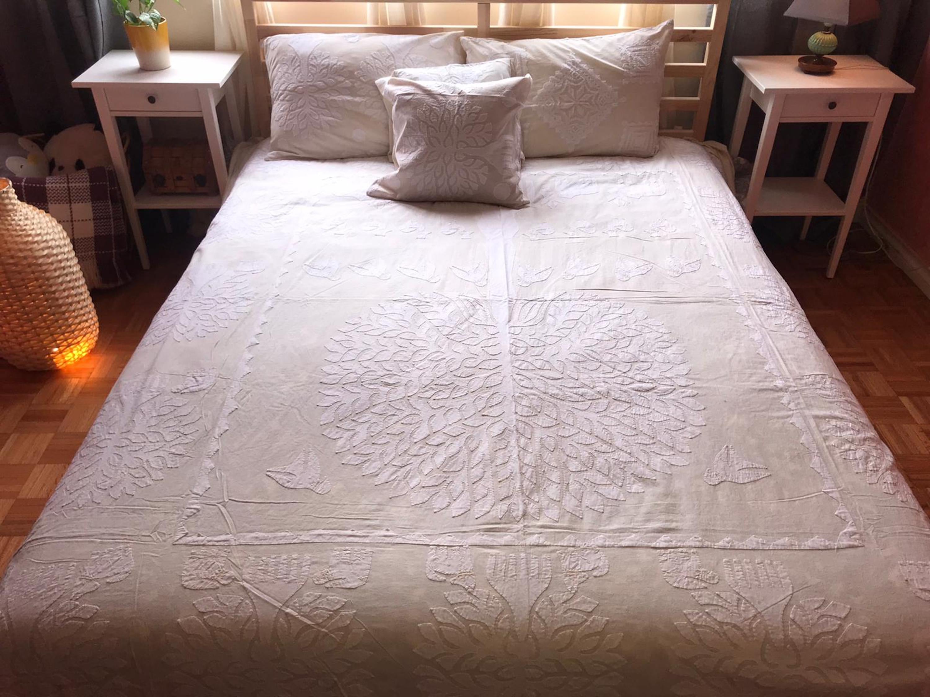 Cotton White Set Bed Cloth (260 * 240) CM