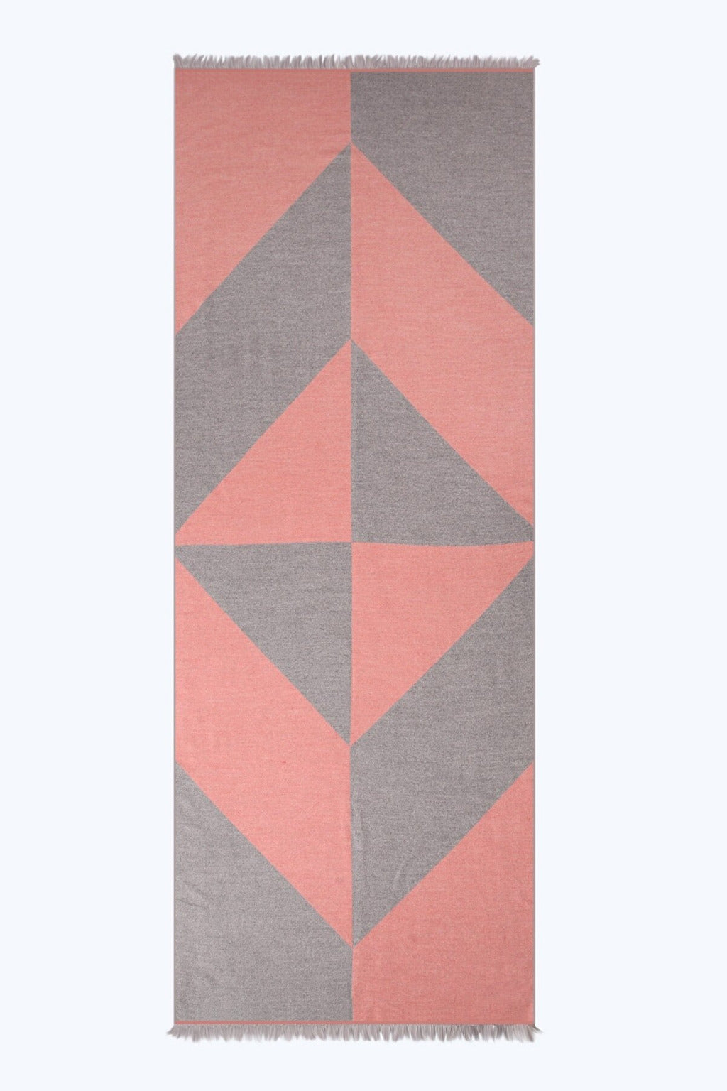 Symmetric Mo-shmere Modal Cashmere Triangles Dual Tone - Pink Gray