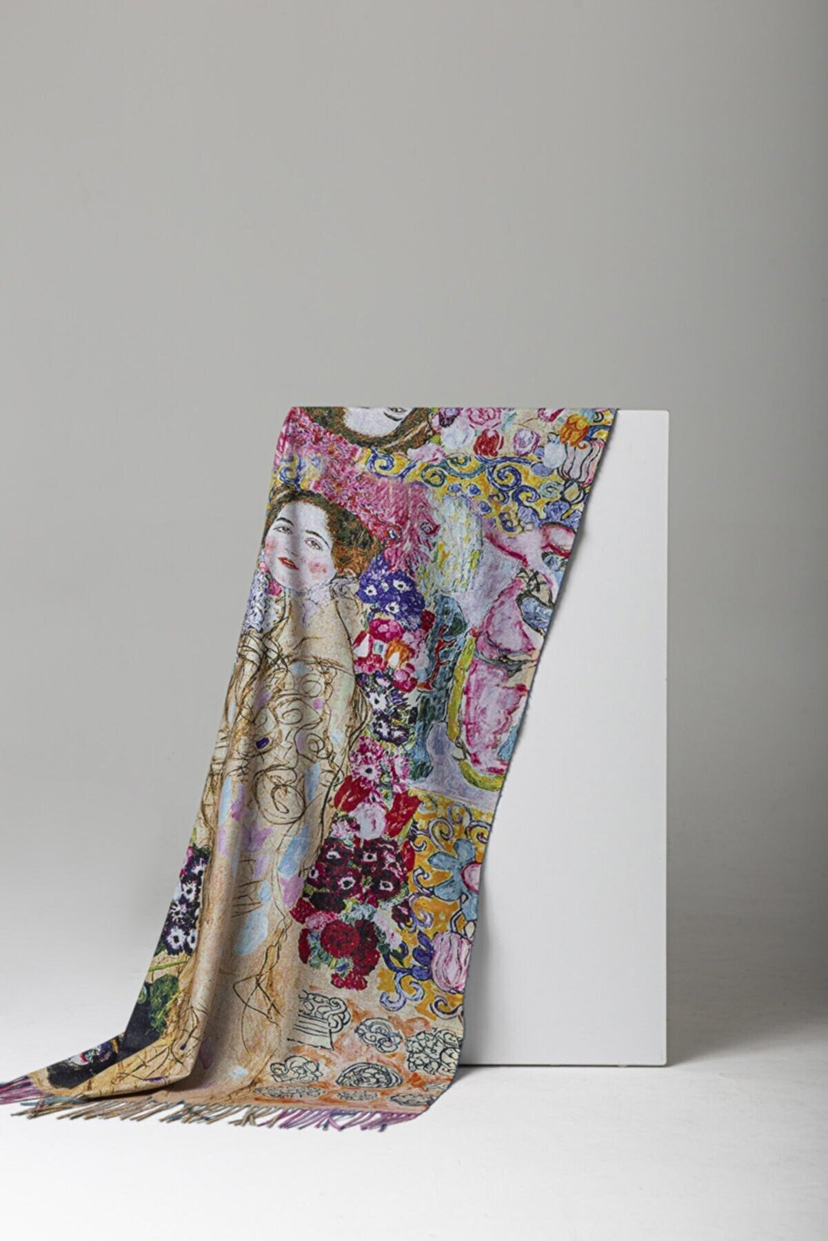 Portrait of Maria Munk - Gustav Klimt Soft Fluff Canvas Modal Shawls