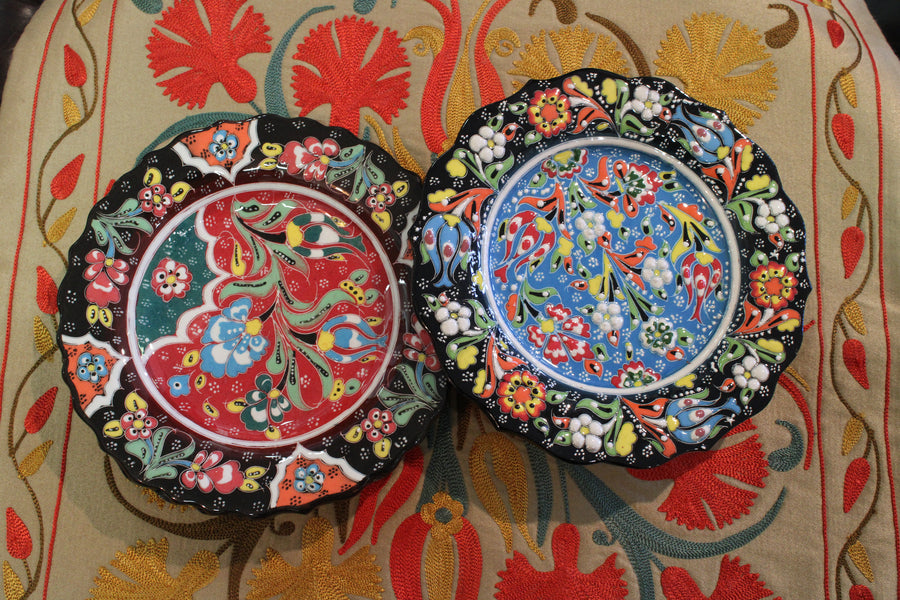 Ceramic Plates Handpainted 18 CM (7.1") - Mawlana Cashmere & Silk