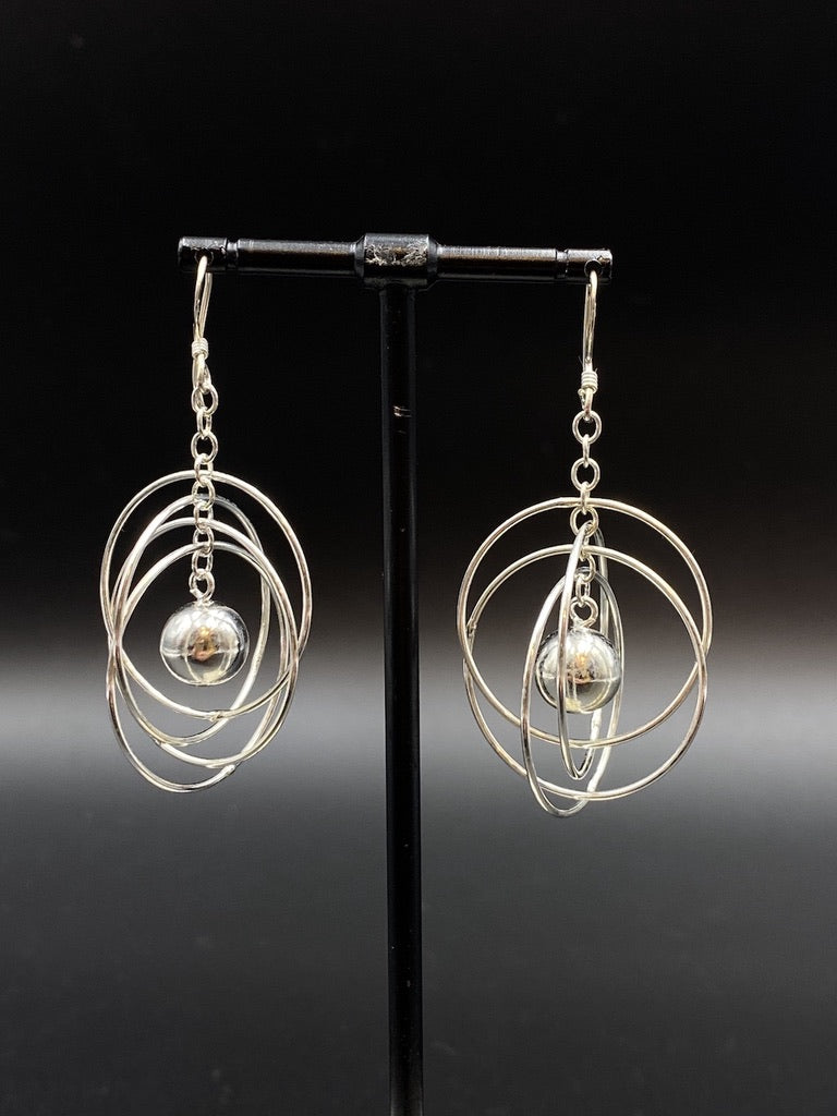 Sterling Silver Fish Hook Earring Hoops  - Multi Fold Earrings