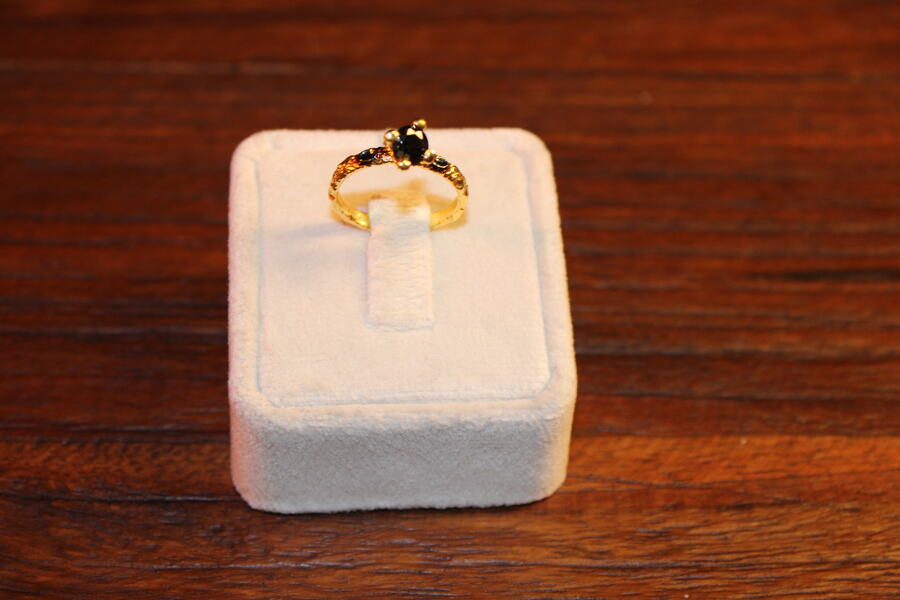 Small Ring with Gemstone - Mawlana Cashmere & Silk