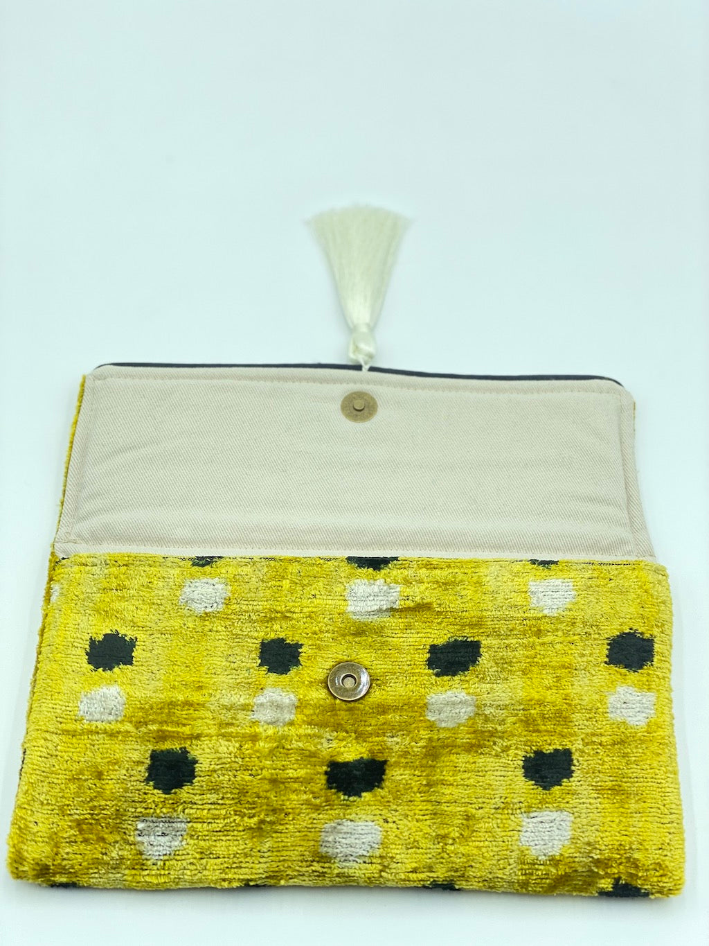 Clutch IKAT Bag - Yellow Dotted D41