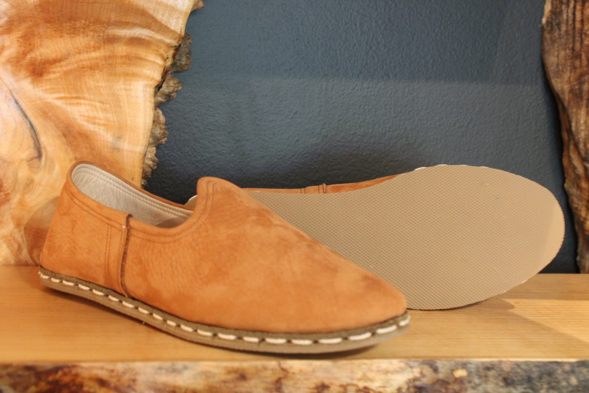 Copper Suede Handmade Leather Shoes - Mawlana Cashmere & Silk