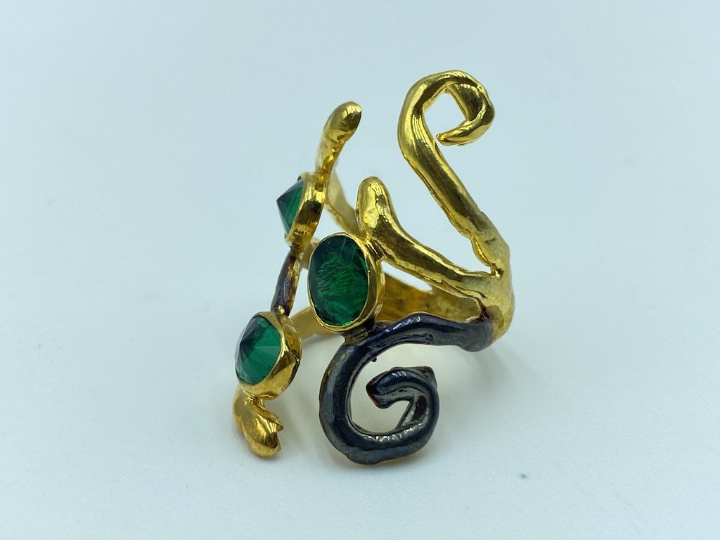 Branching Byzantine Medium Rings - Emerald Synth 2