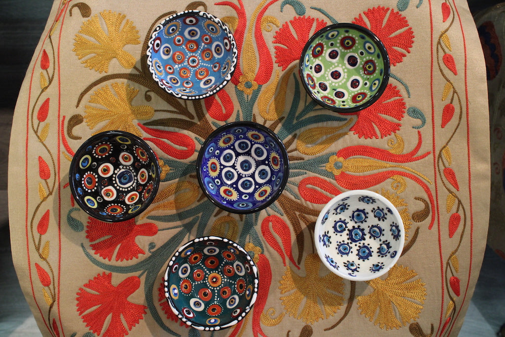 Ceramic Bowls Handpainted 6 CM (2.3") - S - Mawlana Cashmere & Silk