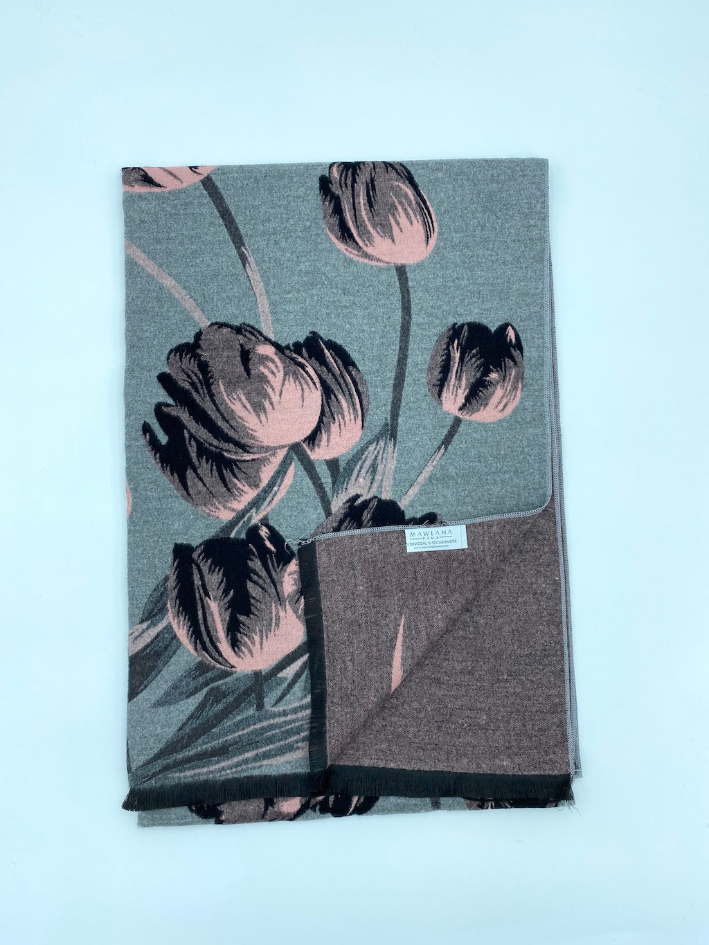 Mo-shmere Reversible Flowers Shawls - Mawlana Cashmere & Silk