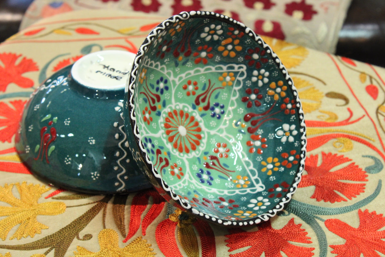 Ceramic Bowls Handpainted 15 CM (5.9") - L - Mawlana Cashmere & Silk
