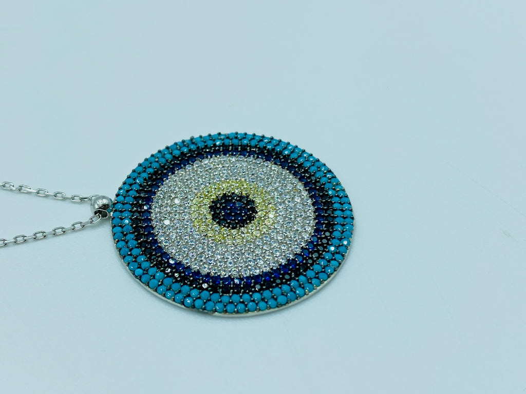 Evil Eye Modern Jewelry - Nazar Necklace Shield