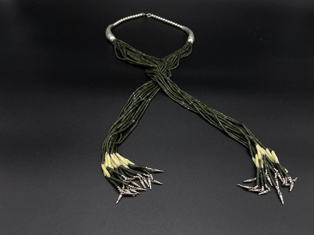 Handmade Aleppo Antique Necklaces - Jade Tie Necklace Horns
