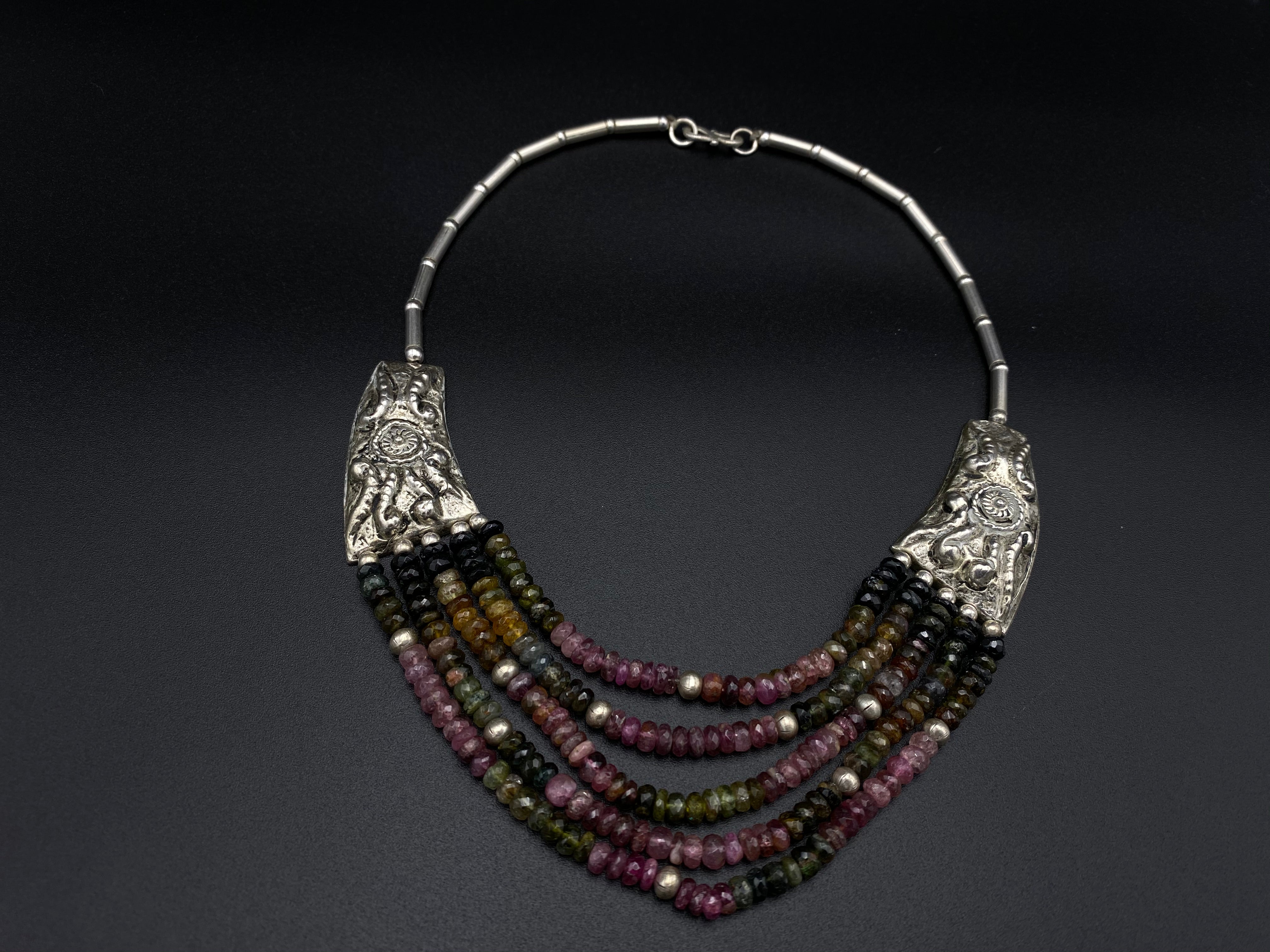 Handmade Aleppo Antique Necklaces - Tourmaline Zanubia Palmyra Design