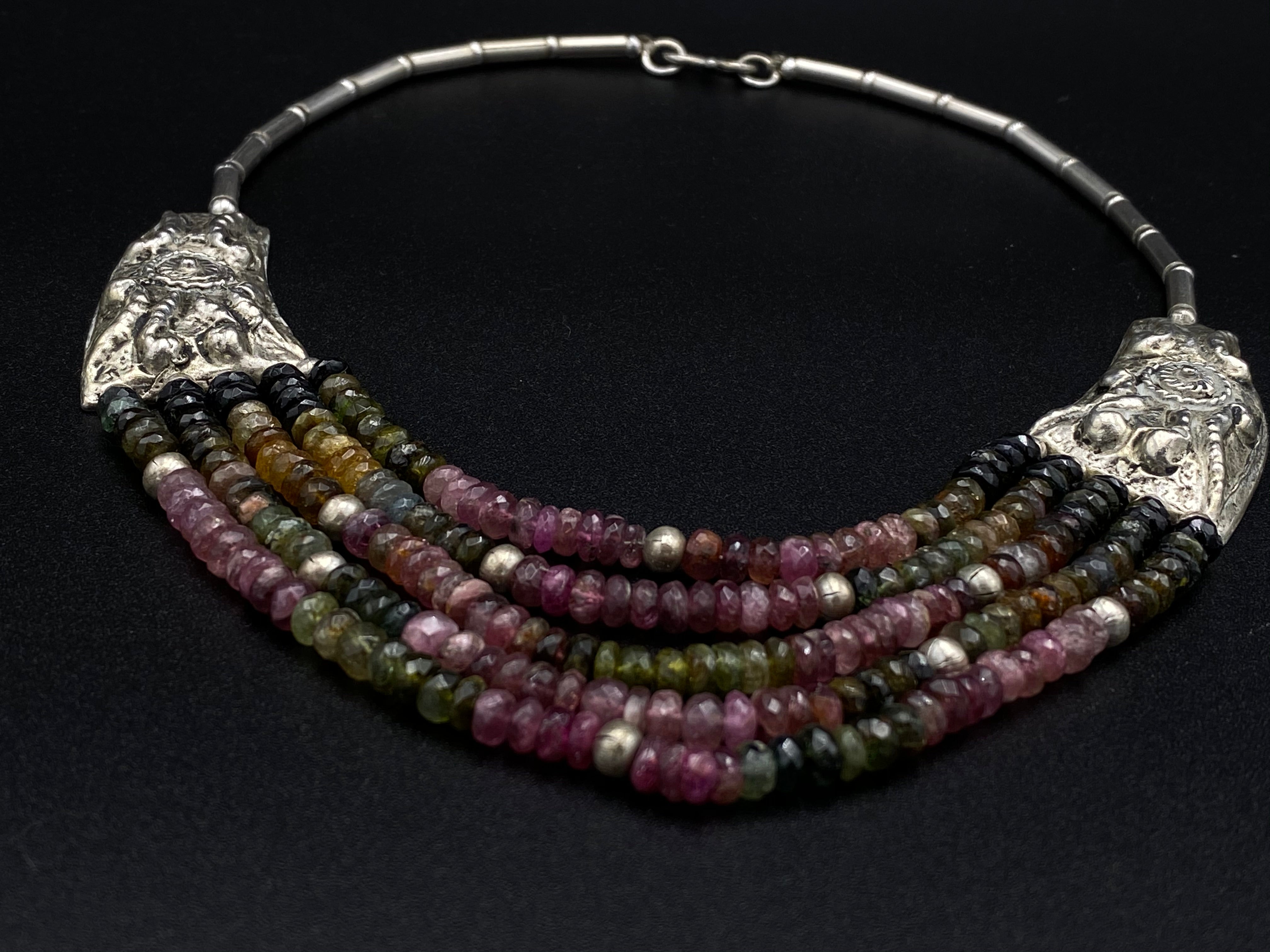 Handmade Aleppo Antique Necklaces - Tourmaline Zanubia Palmyra Design