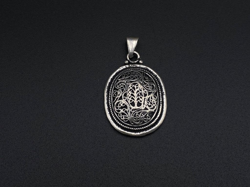 Handmade Aleppo Antique Pendants  - Plain Silver Pendants