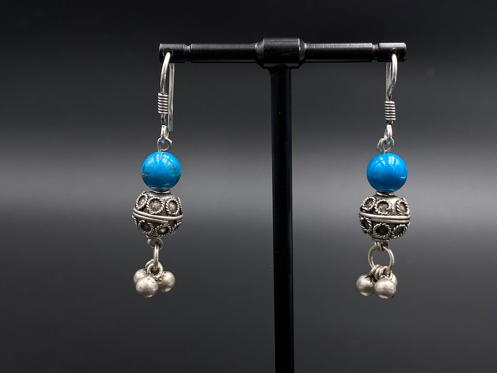 Handmade Aleppo Antique Earrings  - Heavy Earrings with Crystals - Bulb Chandelier