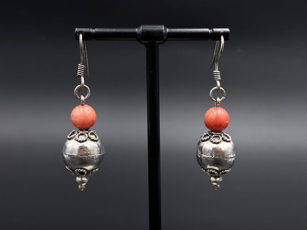 Handmade Aleppo Antique Earrings  - Heavy Earrings with Crystals - Globe Fruits