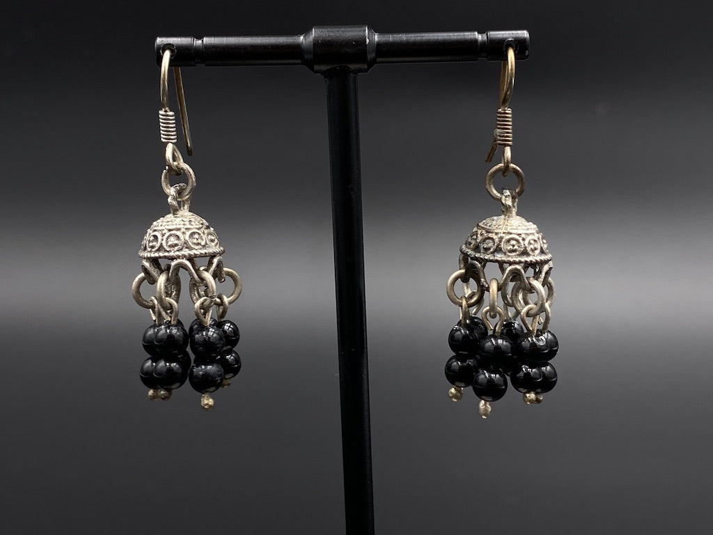 Handmade Aleppo Antique Earrings  - Heavy Earrings with Crystals - Hanging Chandellier