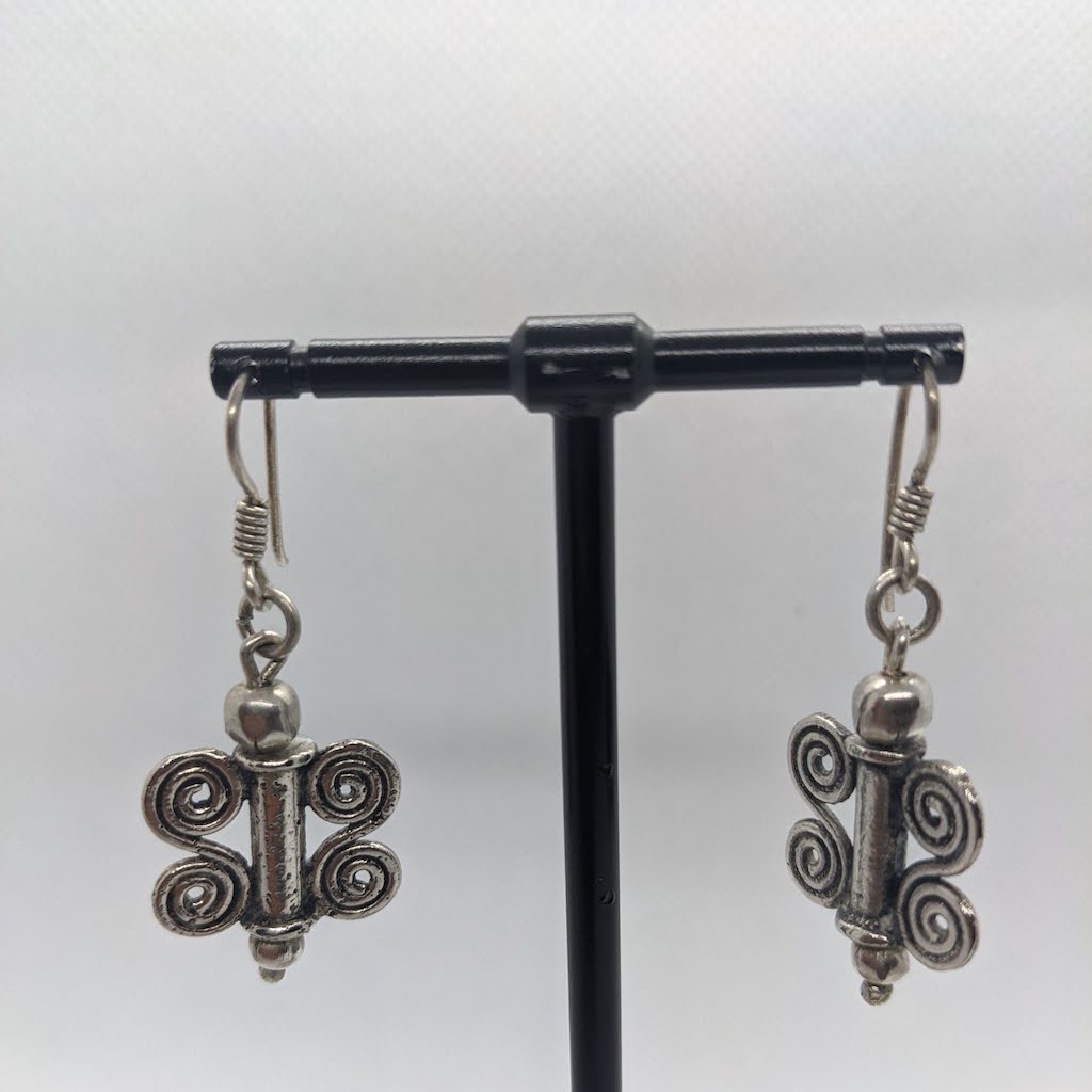 Handmade Aleppo Sterling Silver Earrings - Fish-Hook Earrings Light Designs