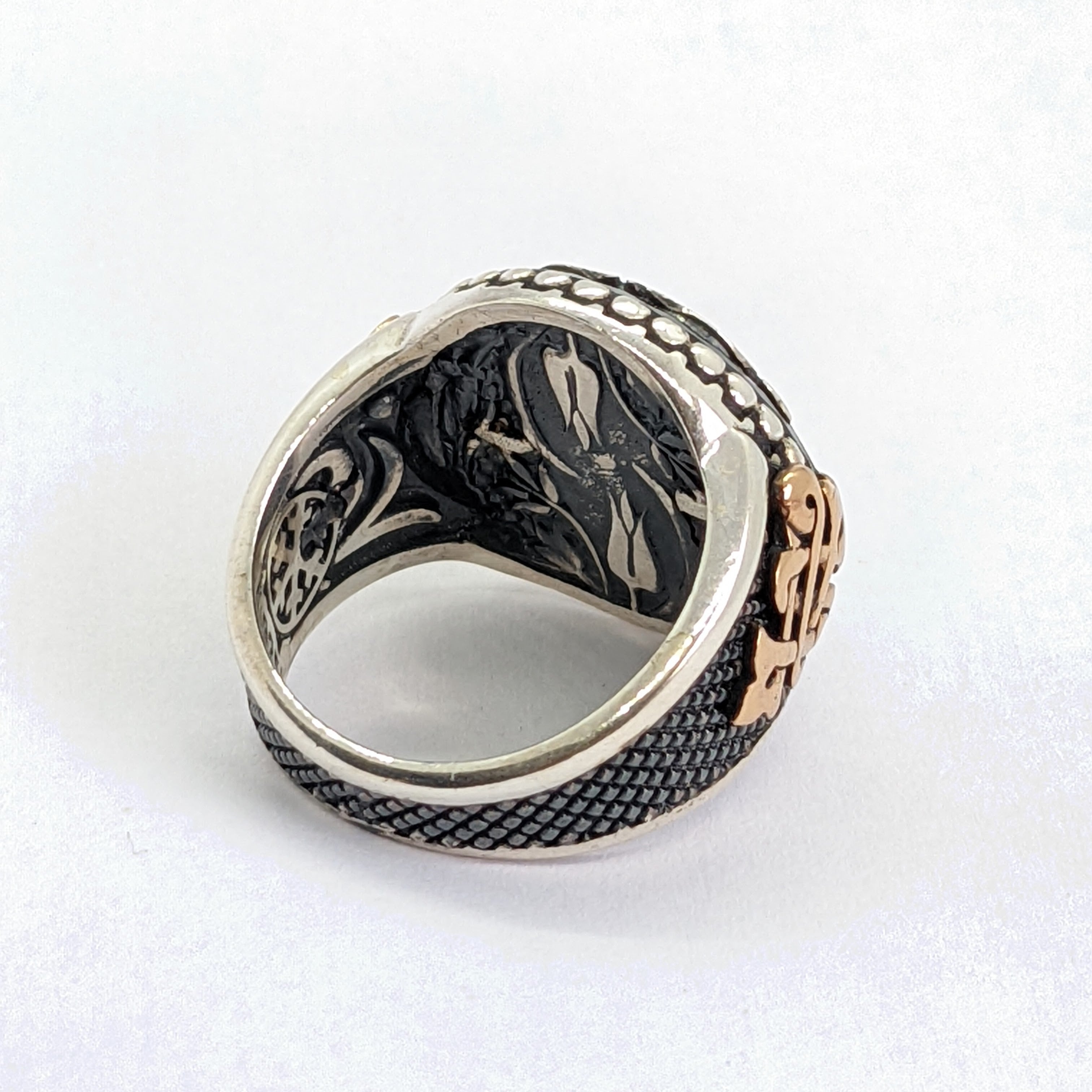 Onyx Triblade Men's Silver Ring